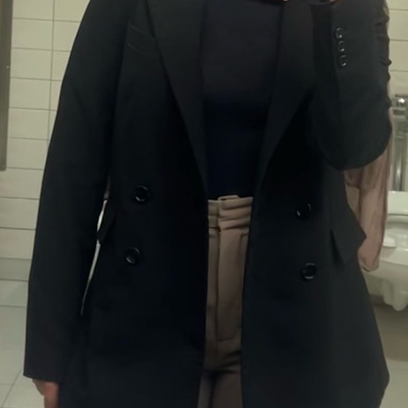 Women's Black Double-Breasted Blazer - Picture 4 of 4